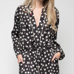 LOVE STORIES Susie Cover-up Robe in Black Stars